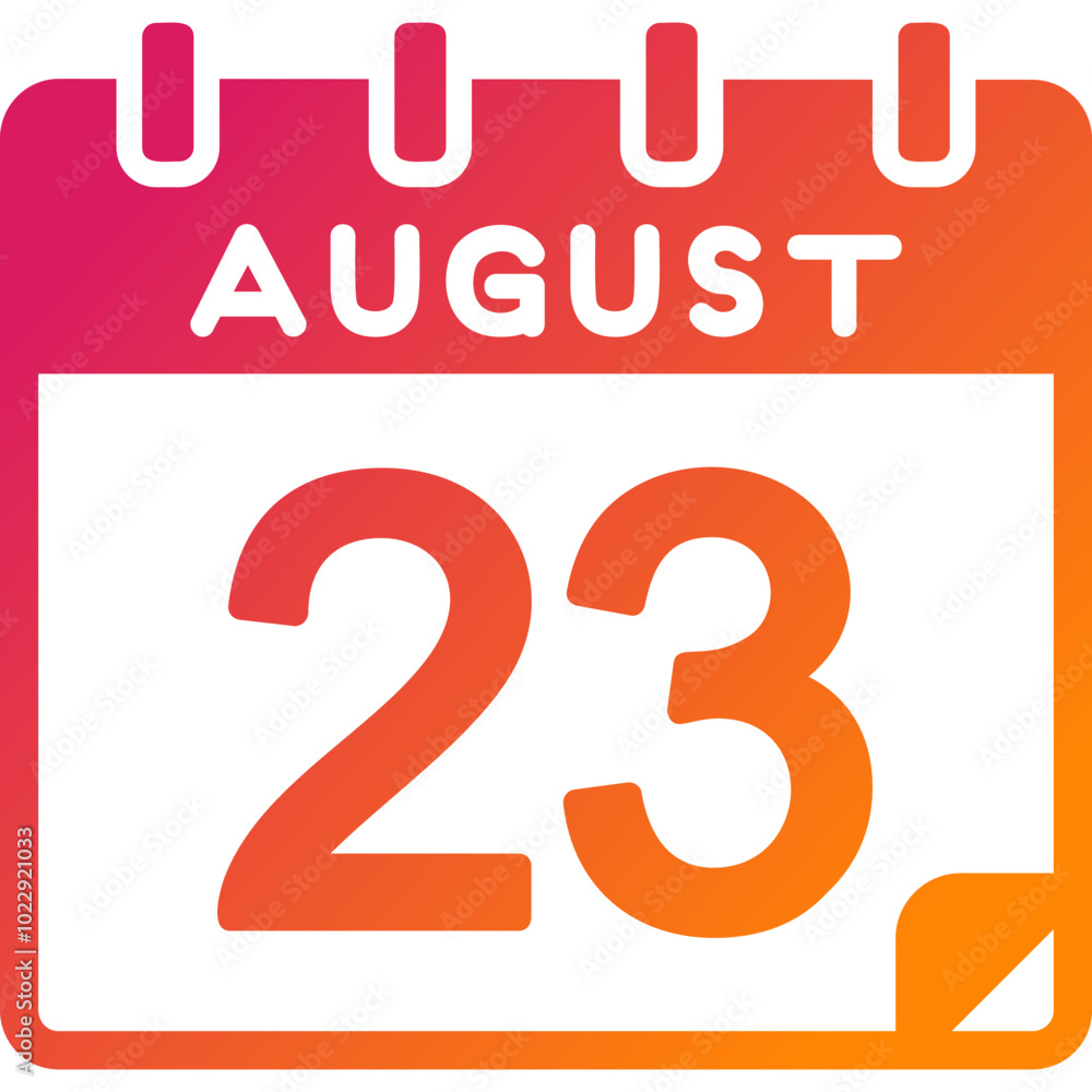23 August Vector Icon Design 23 August Vector Icon Design
