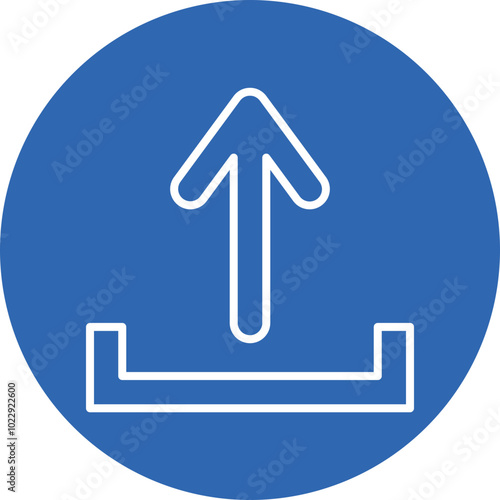 Upload Arrow line circle icon