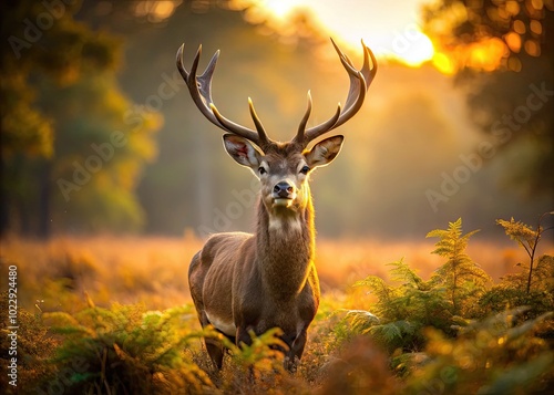 Wallpaper Mural Majestic White Tailed Deer Stag in Natural Habitat Captured During Golden Hour Light Reflection Torontodigital.ca