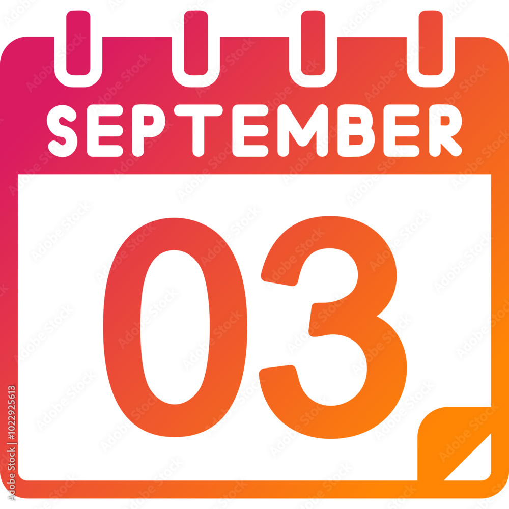 3 September Vector Icon Design 3 September Vector Icon Design