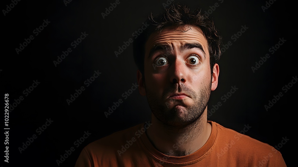 Man with Surprised Expression. 3D Character Illustration on pure background Man with Surprised Expression. 3D Character Illustration on pure background