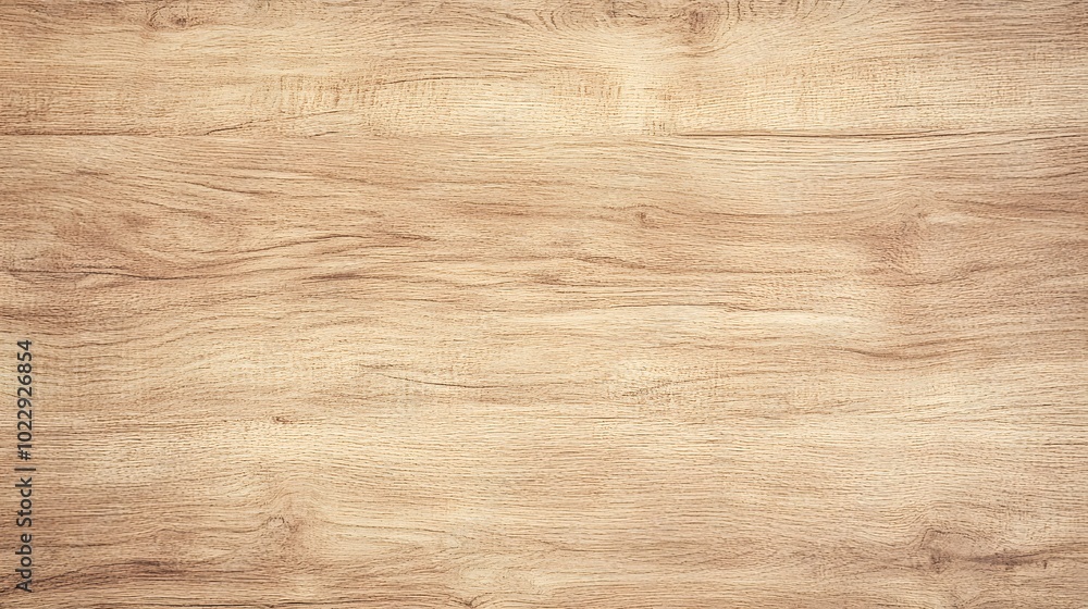 Fototapeta premium The surface of the light wood grain background is clean and simple, with clear lines and textures that highlight details