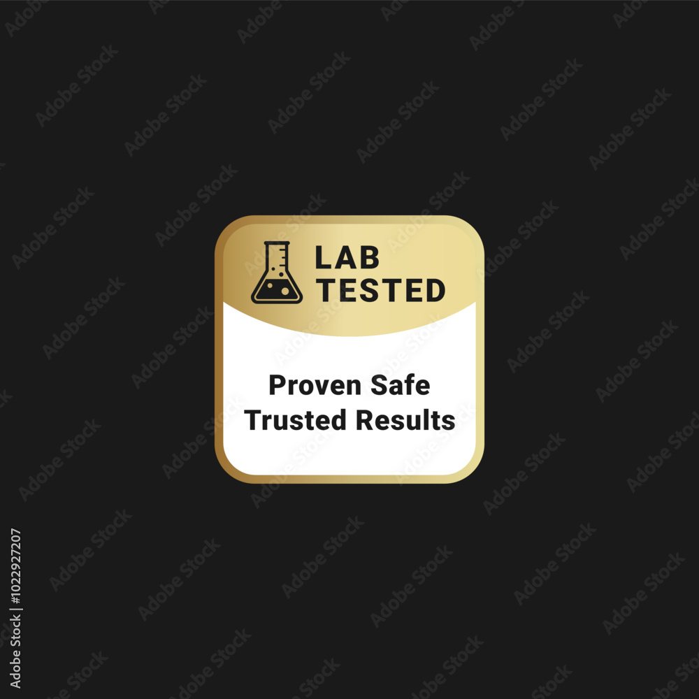 Lab tested label or logo or sign vector isolated. Best lab tested label for product packaging. Best lab tested sign for cosmetic or health product packaging design element. Lab tested label or logo or sign vector isolated. Best lab tested label for product packaging. Best lab tested sign for cosmetic or health product packaging design element.