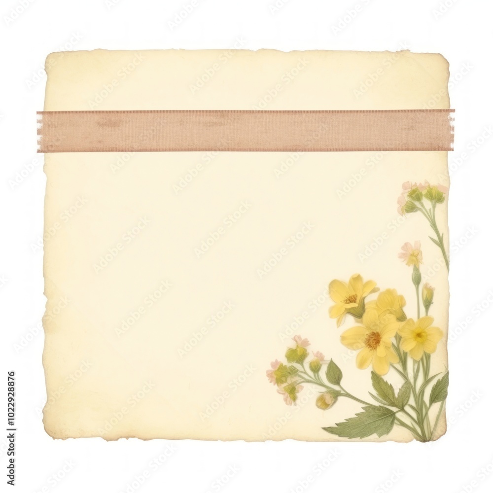 Fototapeta premium Adhesive tape flower pattern plant.
