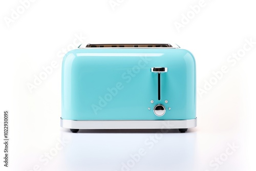 Stylish blue retro toaster appliance