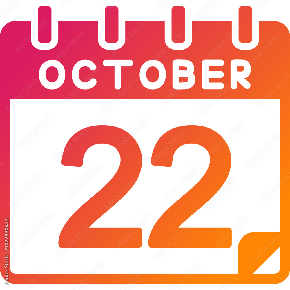 22 October Vector Icon Design 22 October Vector Icon Design