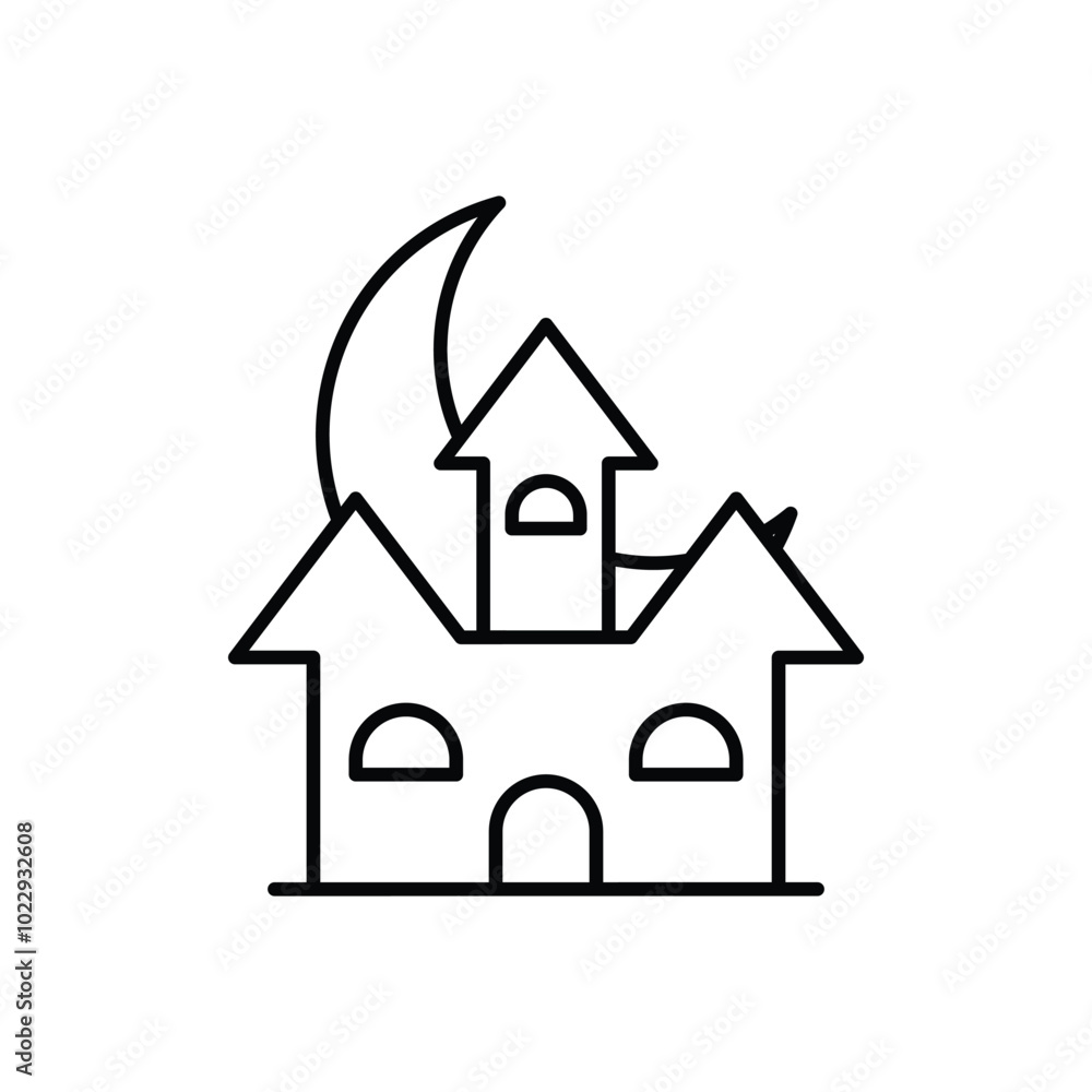 Haunted House vector icon Haunted House vector icon