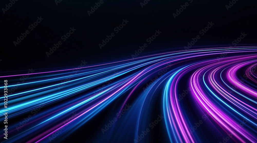 Abstract background with glowing neon blue and pink light trails on a dark backdrop, creating a futuristic and dynamic motion effect. Abstract background with glowing neon blue and pink light trails on a dark backdrop, creating a futuristic and dynamic motion effect.