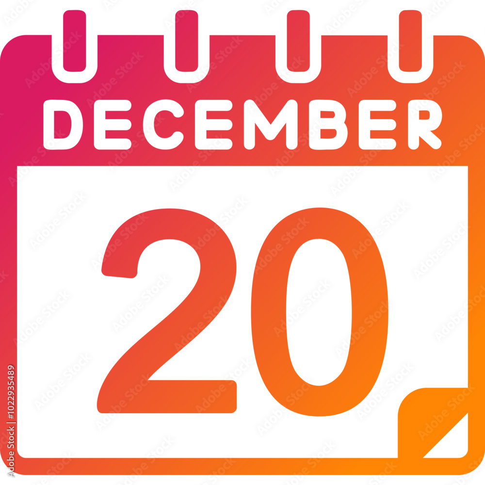 20 December Vector Icon Design 20 December Vector Icon Design