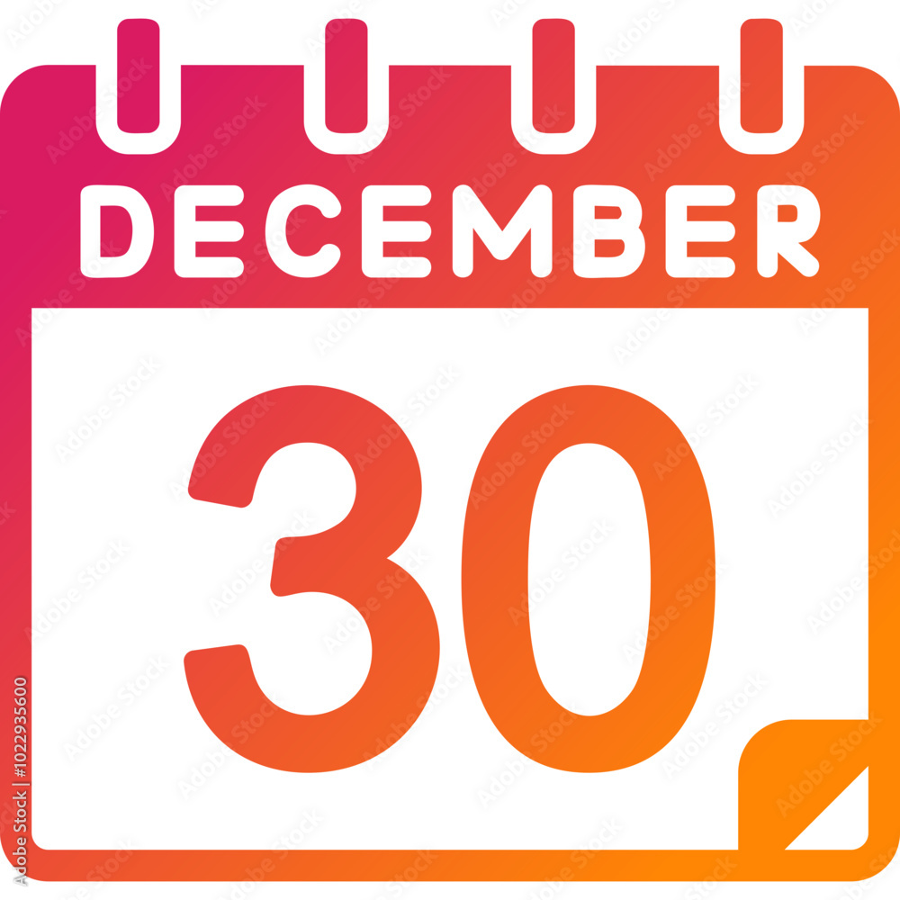 30 December Vector Icon Design 30 December Vector Icon Design