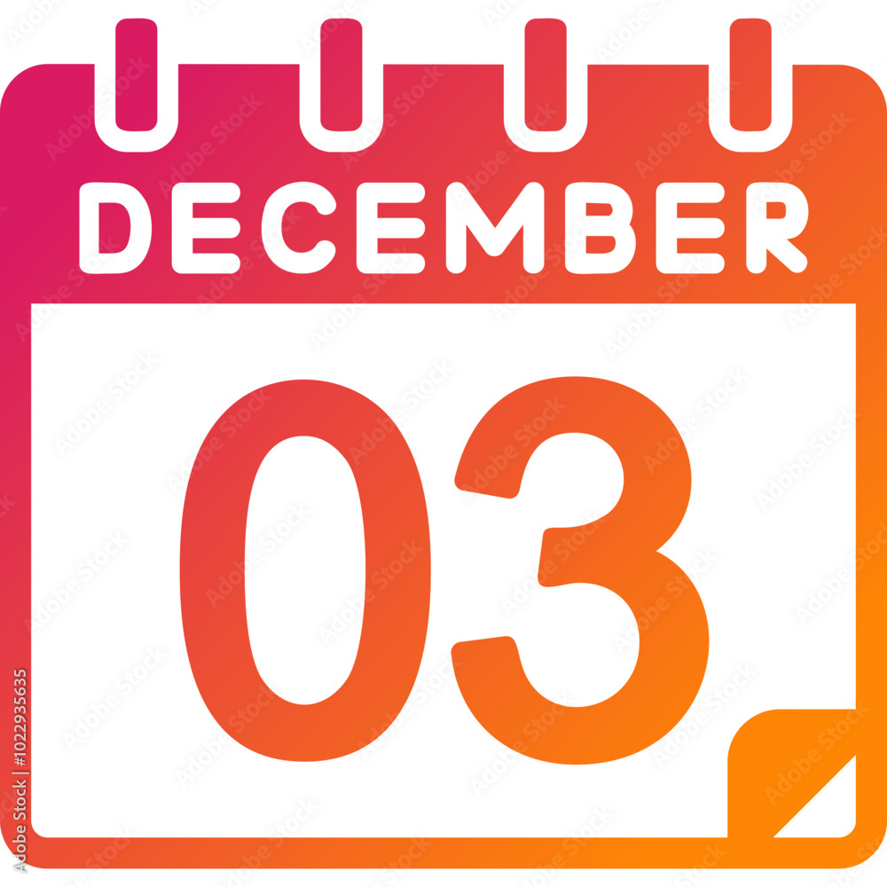3 December Vector Icon Design 3 December Vector Icon Design