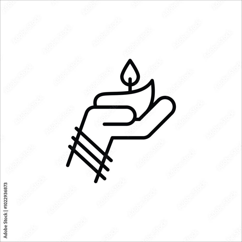Diya in hand icon. Simple hand holding diya icon for social media, app, and web design. Vector illustration Diya in hand icon. Simple hand holding diya icon for social media, app, and web design. Vector illustration