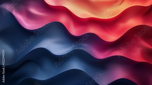 Vibrant and dynamic abstract background featuring colorful waves flowing in a smooth, undulating motion, creating a sense of depth and movement