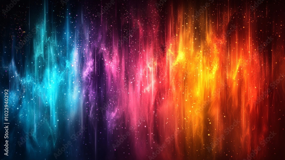Abstract background displaying a colorful nebula cloud of dust and stars, creating a mesmerizing cosmic scene. This vibrant illustration captures the beauty and wonder of the universe Abstract background displaying a colorful nebula cloud of dust and stars, creating a mesmerizing cosmic scene. This vibrant illustration captures the beauty and wonder of the universe