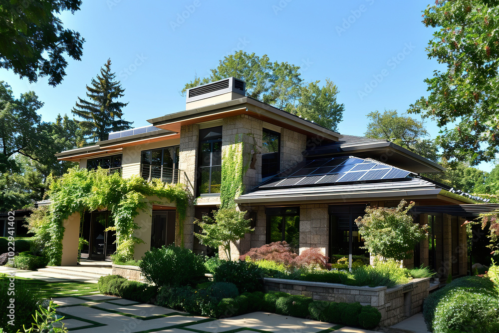 custom made wallpaper toronto digitalA large house with a pool and a lot of windows.,