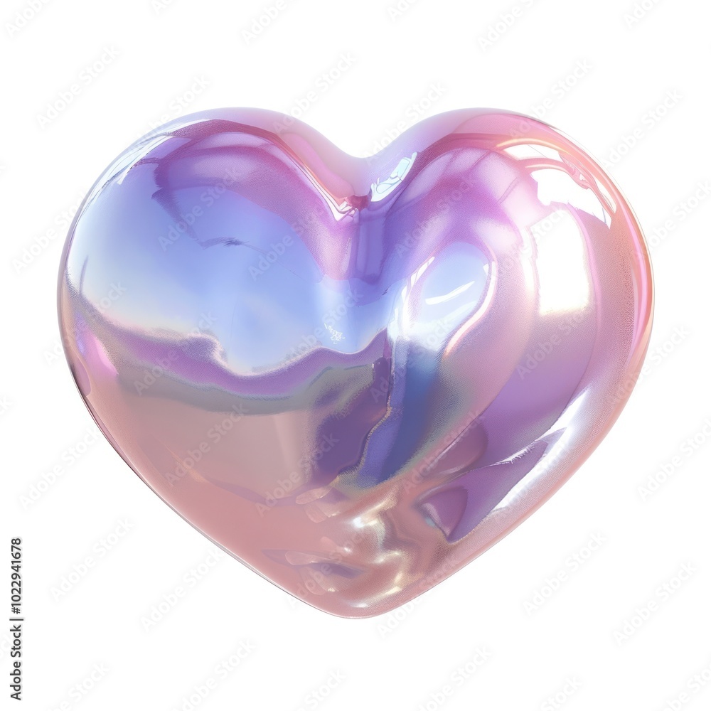 Glossy iridescent heart shape Glossy iridescent heart shape