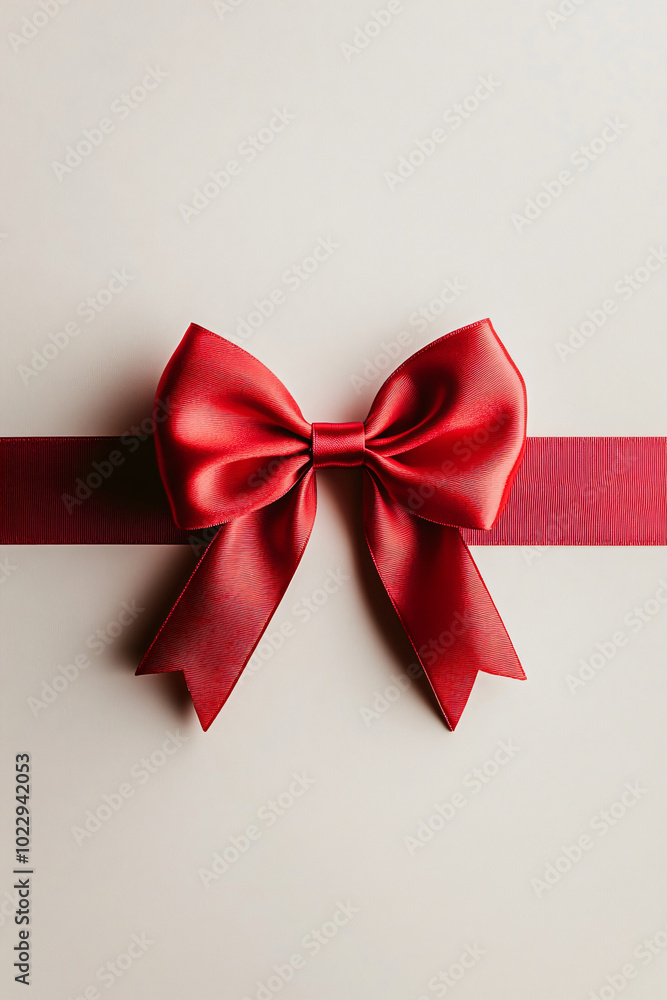 Decorative shiny atlas red ribbon with bow isolated on white background. Red band satin strip for Valentine's, birthday gift. Wrapping for Christmas party, Father's, Women's day gift. Black friday. Decorative shiny atlas red ribbon with bow isolated on white background. Red band satin strip for Valentine's, birthday gift. Wrapping for Christmas party, Father's, Women's day gift. Black friday.