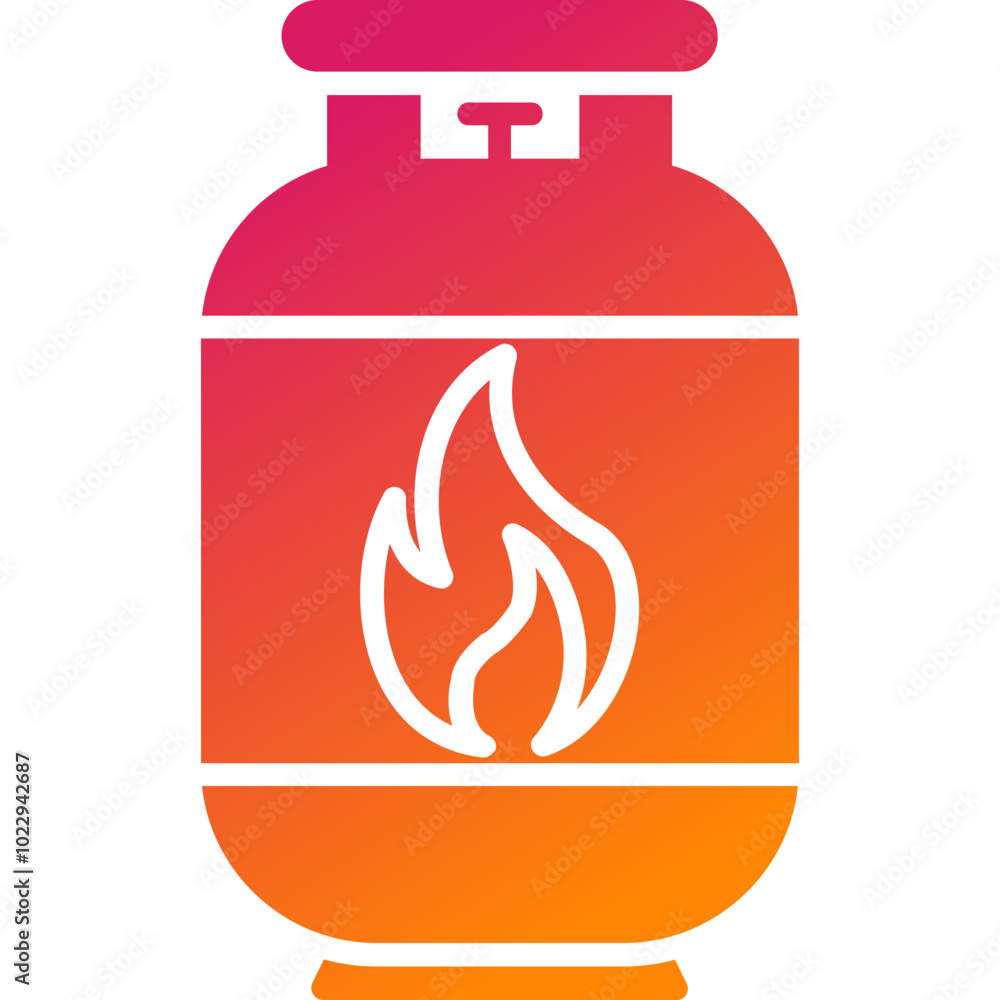 Gas Cylinder Vector Icon Gas Cylinder Vector Icon