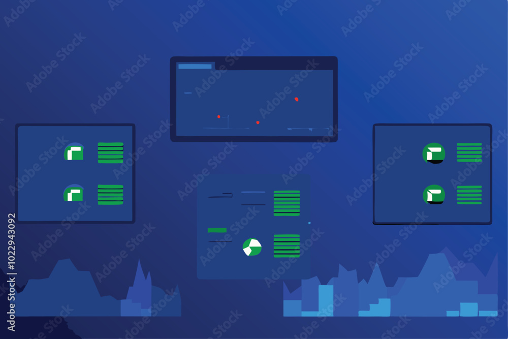 Design a vector illustration of a decentralized exchange platform ...
