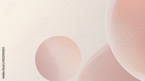 Minimalist design with a light pink gradient background and dynamic rounded shapes, perfect for websites, presentations, or social media posts