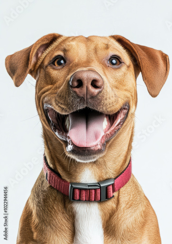 Proud Dog Showing Off Its New Collar, Radiating Happiness and Style