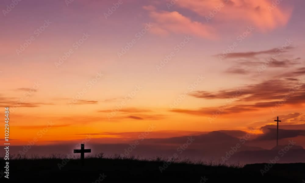 cross and open sky behind cross and open sky behind