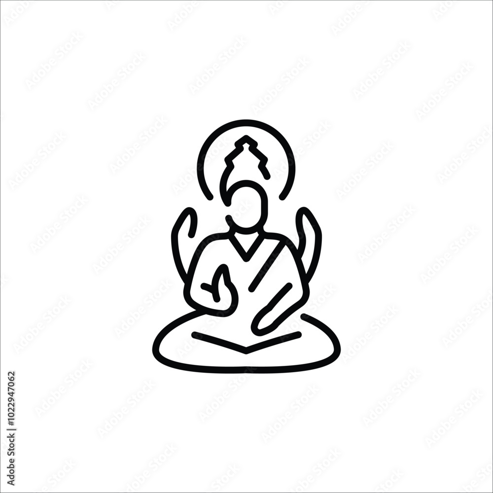 Buddha statue Icon. Simple Buddha statue icon for social media, app, and web design. Vector illustration. Buddha statue Icon. Simple Buddha statue icon for social media, app, and web design. Vector illustration.