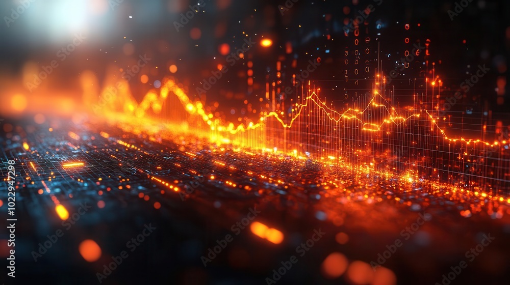 a dynamic 3d representation of a growing business graph illustrating financial success with a hovering arrow indicating positive market trends and upward growth a dynamic 3d representation of a growing business graph illustrating financial success with a hovering arrow indicating positive market trends and upward growth