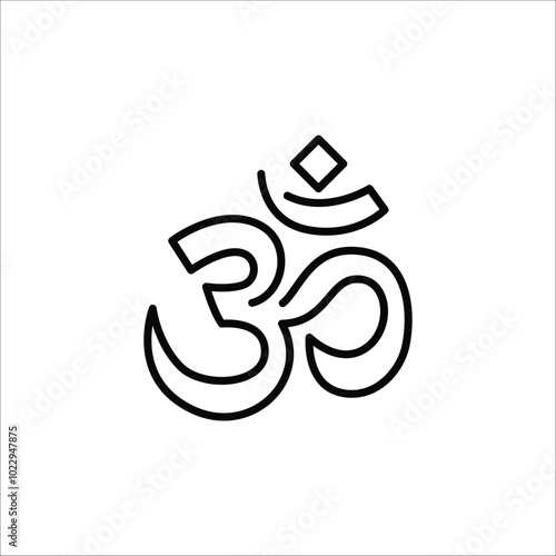 Om symbol icon. Simple Om symbol icon for social media, app, and web design. Vector illustration