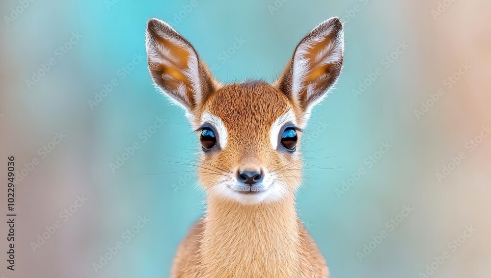Kirk's Dik dik, the smallest antelope in Africa, portrait with blurred background. Kirk's Dik dik, the smallest antelope in Africa, portrait with blurred background.