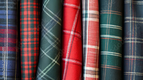 Bold Red, Green, and White Tartan Plaid Festive Pattern