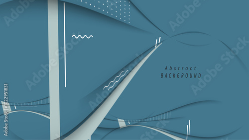 Abstract Geometric Background in Soothing Blue Tones