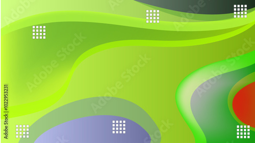 Green wavy curves abstract background nice for wallpaper or banner