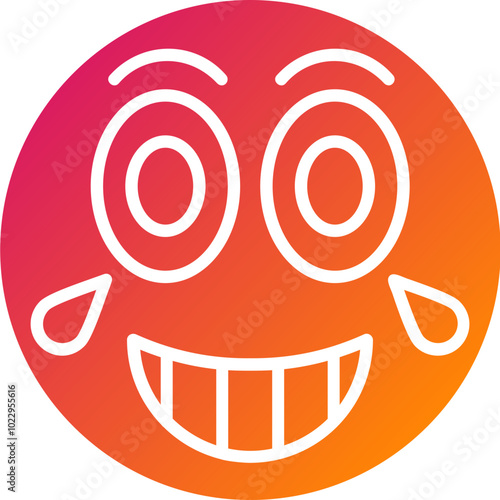 Grinning Vector Icon Design