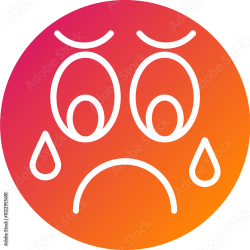 Sad Vector Icon Design