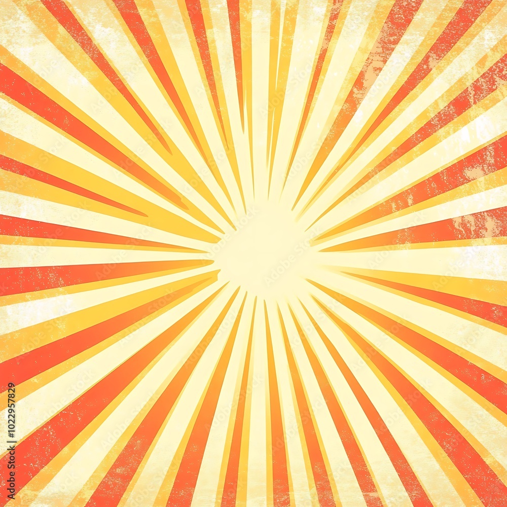 Sun ray or star burst comic radial lines background with vibrant yellow and orange beams, radiant light effect for dynamic pop art designs Sun ray or star burst comic radial lines background with vibrant yellow and orange beams, radiant light effect for dynamic pop art designs