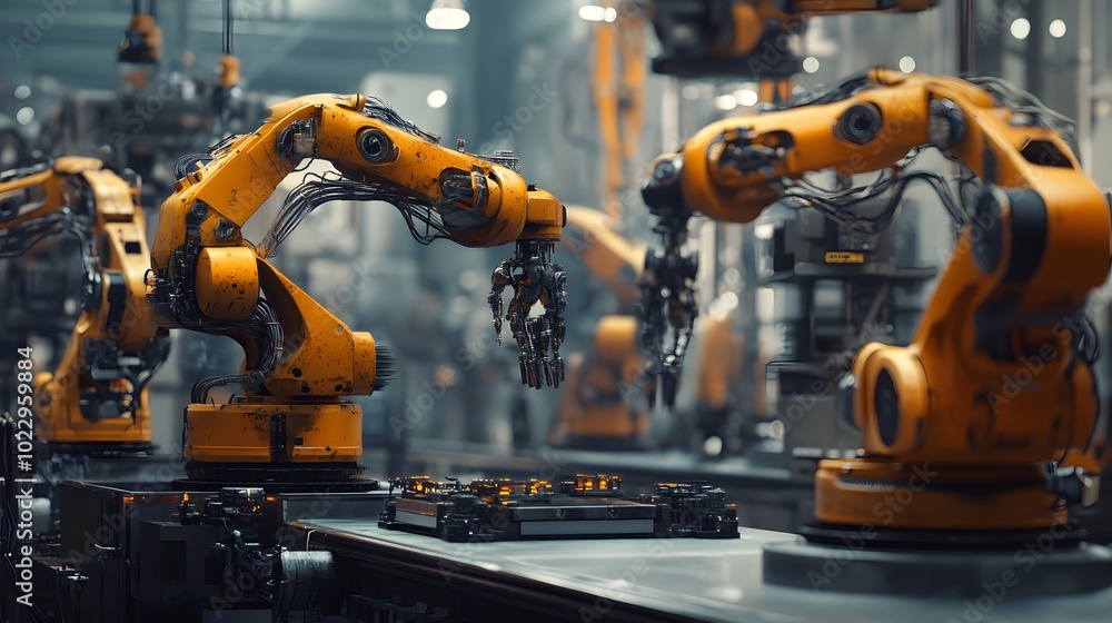 Industrial Robot Arms Automation Manufacturing Factory Production Line Industrial Robot Arms Automation Manufacturing Factory Production Line