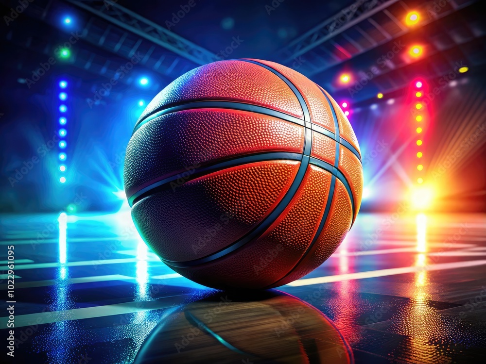 Realistic 3D Basketball Render with Textured Surface and Dynamic Lighting for Sports Graphics and Design Realistic 3D Basketball Render with Textured Surface and Dynamic Lighting for Sports Graphics and Design