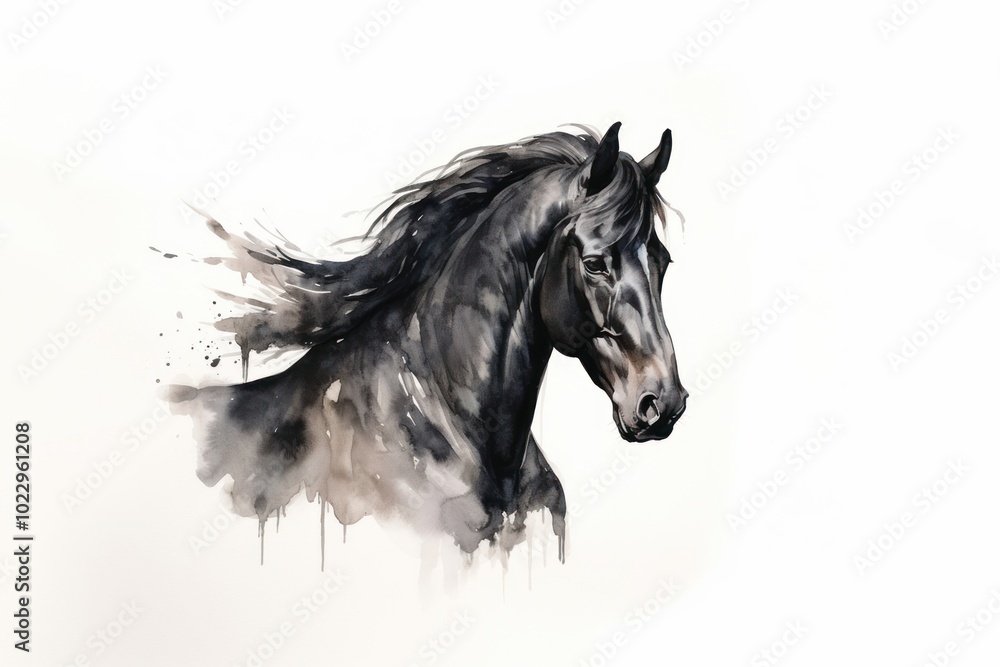 Horse stallion drawing animal. Horse stallion drawing animal.