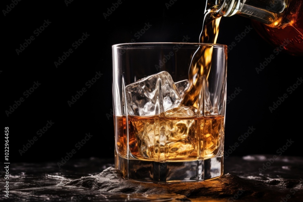 Whisky glass whiskey pouring. Whisky glass whiskey pouring.