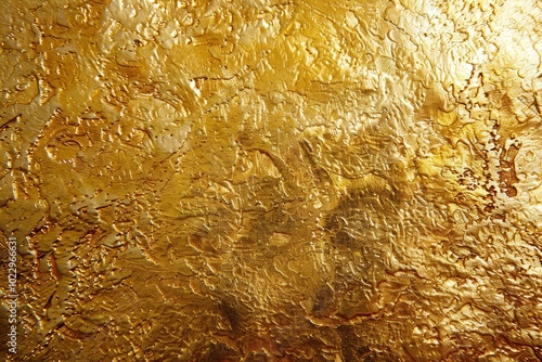 A gold colored wall with many gold squares, generative ai