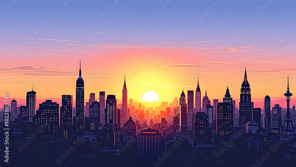 Obraz premium sunset country