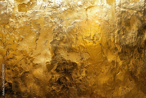 A gold colored wall with many gold squares, generative ai