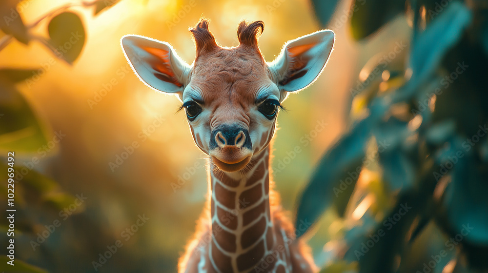 Obraz premium Mała żyrafka