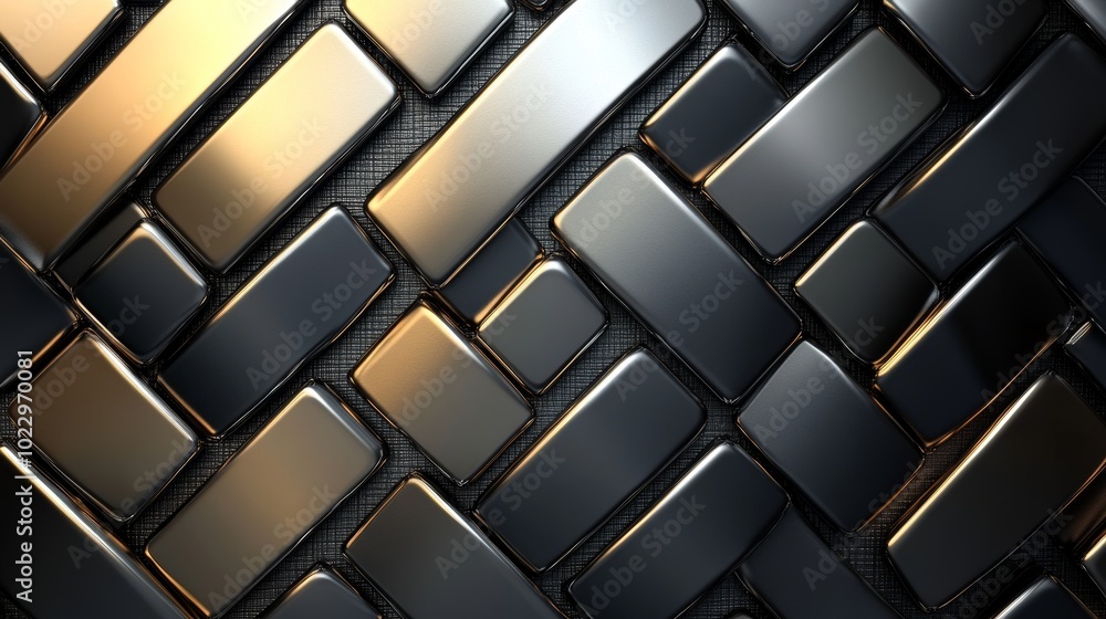 Elegant chrome vector with a blend of silver and gold metals, raised diamond texture, subtle reflections, and polished industrial aesthetics Elegant chrome vector with a blend of silver and gold metals, raised diamond texture, subtle reflections, and polished industrial aesthetics