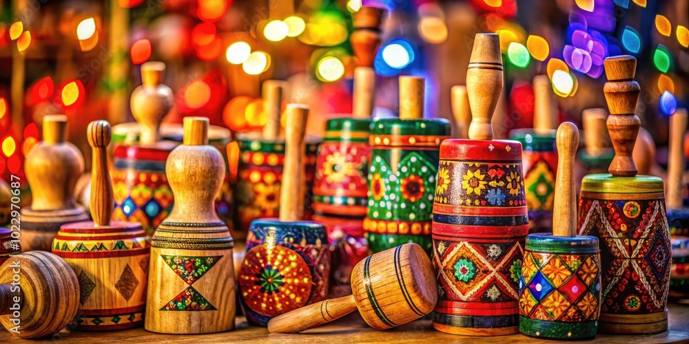 Rustic wooden cudgels displayed on a textured background showcasing traditional craftsmanship and design Rustic wooden cudgels displayed on a textured background showcasing traditional craftsmanship and design