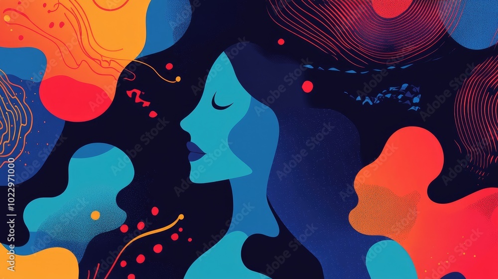Abstract 2d background featuring faceless design elements Abstract 2d background featuring faceless design elements