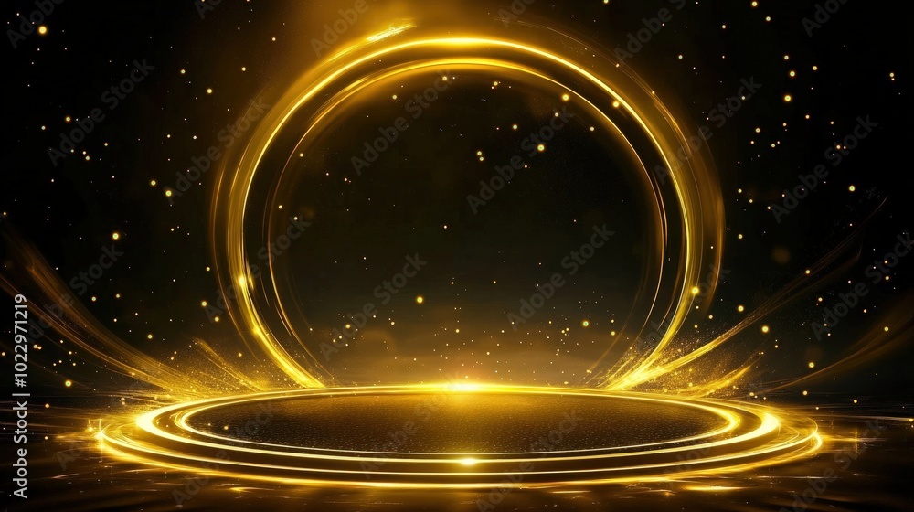 Obraz premium Golden Swirl Light Background for Design Projects