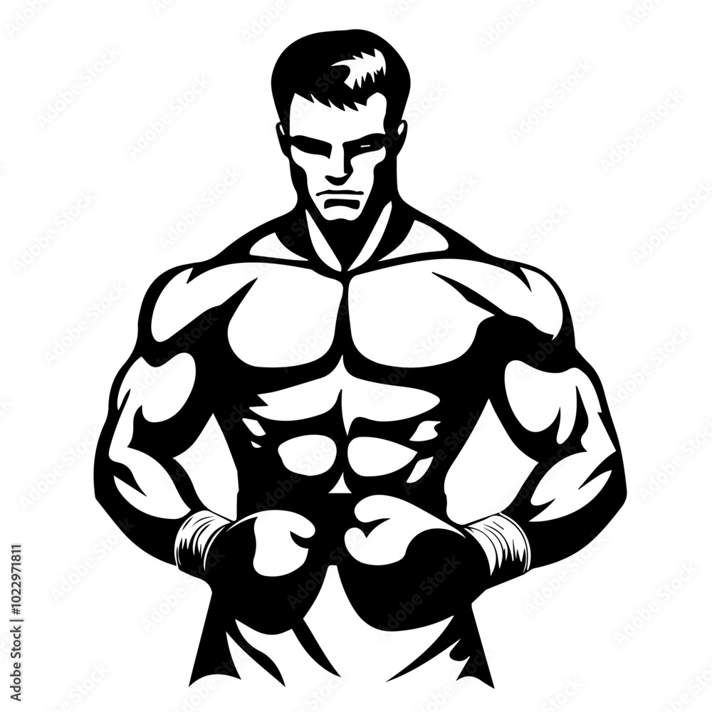 Illustration of a sportsman engaged in boxing. Sportsman boxer. Boxing. Illustration of a sportsman engaged in boxing. Sportsman boxer. Boxing.