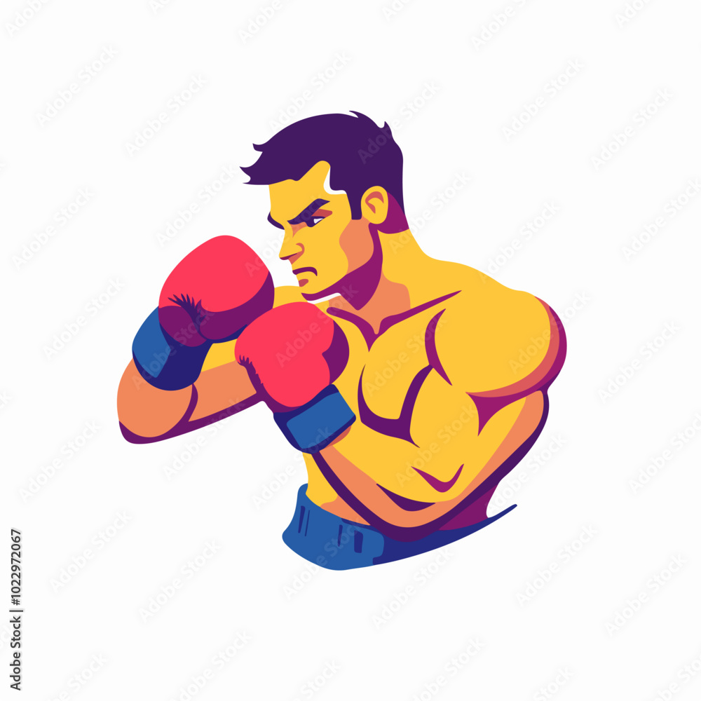 Illustration of a sportsman engaged in boxing. Sportsman boxer. Boxing. Illustration of a sportsman engaged in boxing. Sportsman boxer. Boxing.